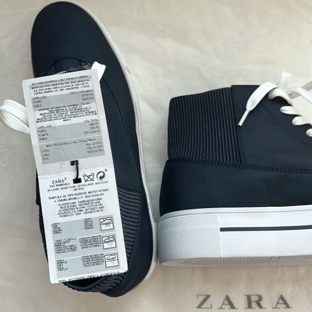 ZARA CHUNKY PLATFORM HIGH TOP SNEAKERS - Picture 11 of 13